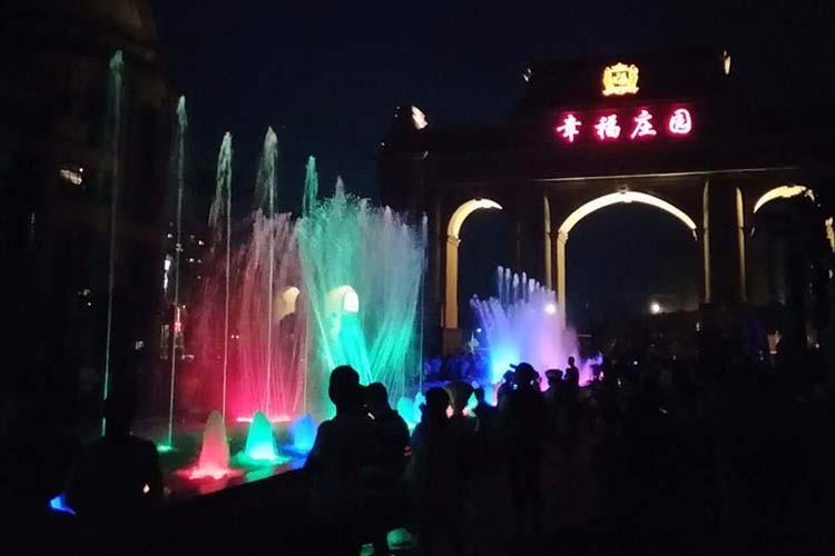 長沙市幸福莊園音樂噴泉實景拍攝